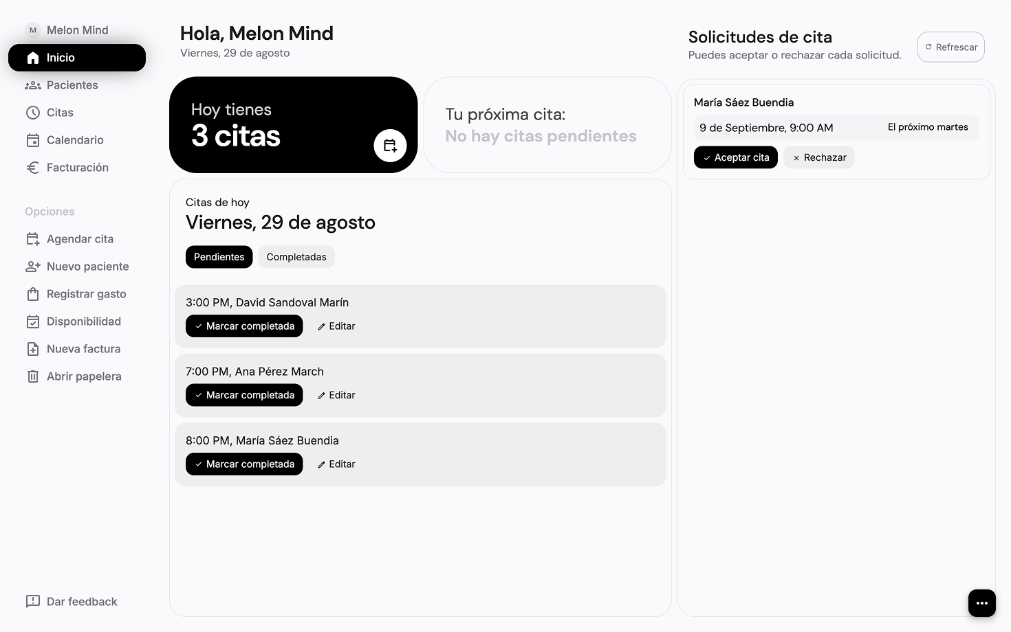 Melon Mind UI Preview
